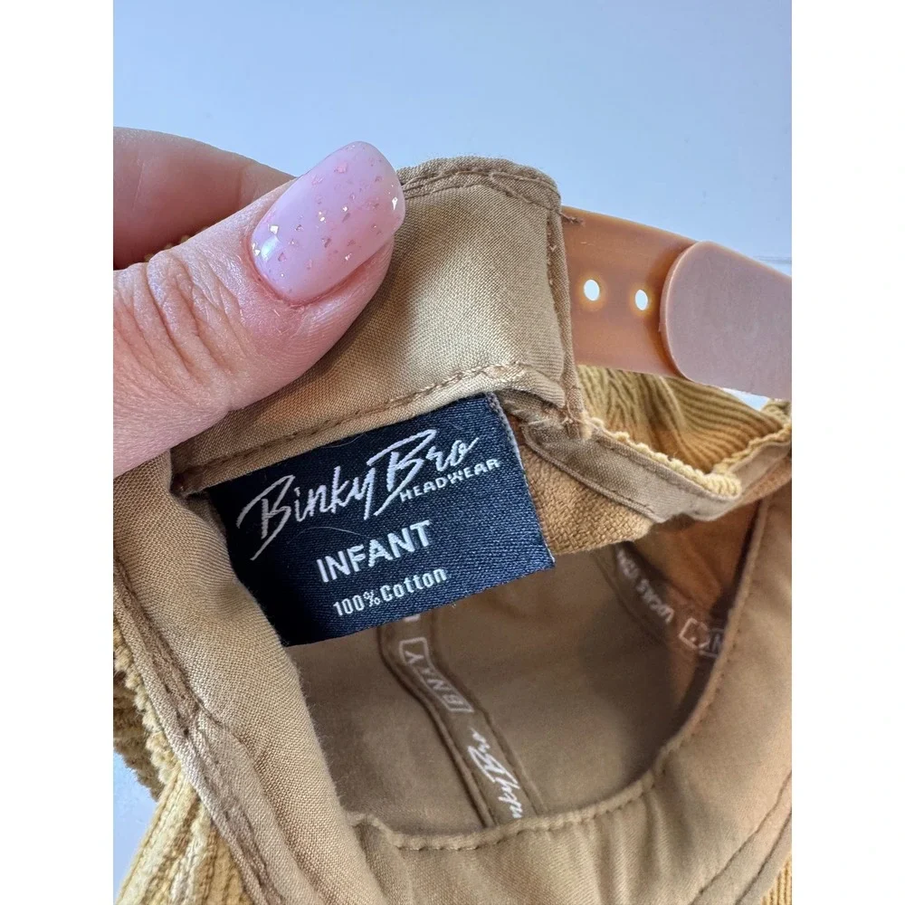 Binky Bro Surf Co Corduroy Snapback Hat Infant Tan Brown Textured Minimalist‎